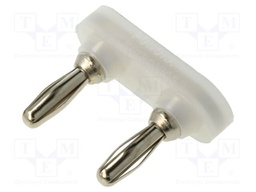 Stackable safety shunt; banana 5mm plug x2; 15A; non-insulated