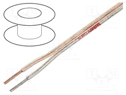Wire: loudspeaker cable; 2x0.5mm2; stranded; tinned,OFC; -15÷70°C