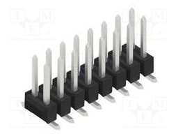 Connector: pin strips; pin header; male; PIN: 16; 2.54mm; SMT; 2x8