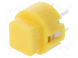 Switch: keypad; Pos: 2; SPST-NO; 0.01A/32VDC; yellow; Mounting: THT