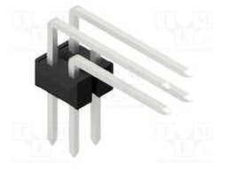 Connector: pin strips; pin header; male; PIN: 4; 2.54mm; THT; 2x2