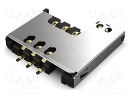 Connector: for cards; Mini SIM; push-pull,with on/off switch