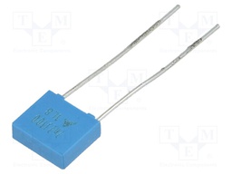 Capacitor: polyester; 2.2nF; 63VAC; 100VDC; Pitch: 5mm; ±5%