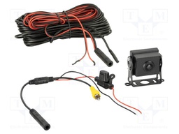 Rear view camera; 140°; black; 12VDC; Kit: camera; Features: NTSC