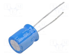 Capacitor: electrolytic; THT; 100uF; 35VDC; Ø10x12.5mm; ±20%; 5000h