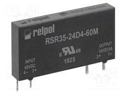 Relay: solid state; 3÷28VDC; 1-phase; PCB; -30÷80°C; 28x5.2x15mm