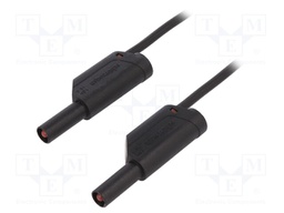 Test lead; PVC; 1.5m; black; 16A; Cond.cross sec: 1mm2