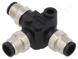 T adapter; M12 male x3; A code-DeviceNet / CANopen; PIN: 5; IP68