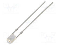 LED; yellow; 3mm; 3000÷4200mcd; 60°; Front: convex; 2.1÷2.6VDC