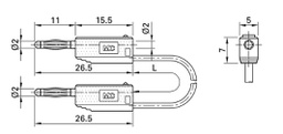 Test lead; 60VDC; 30VAC; 10A; banana plug 2mm,both sides; green