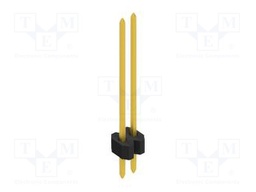 Connector: pin strips; pin header; male; PIN: 2; 1.27mm; THT; 1x2