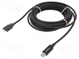 Cable; optical; USB A plug,USB B micro plug; 7.5m; black; 10Gbps