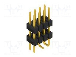 Connector: pin strips; pin header; male; PIN: 8; 2.54mm; SMT; 2x4