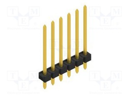 Connector: pin strips; pin header; male; PIN: 6; 2.54mm; THT; 1x6