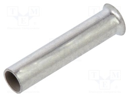 Tip: bootlace ferrule; non-insulated; copper; 1mm2; 10mm; tinned