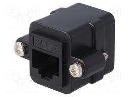 Coupler; adapter; PIN: 8; Cat: 5e; unshielded; Layout: 8p8c; straight