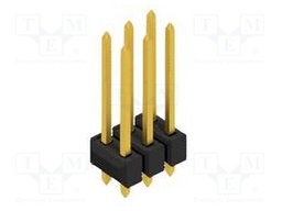 Connector: pin strips; pin header; male; PIN: 6; 2.54mm; THT; 2x3