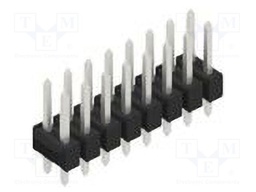 Connector: pin strips; pin header; male; PIN: 16; 2.54mm; THT; 2x8