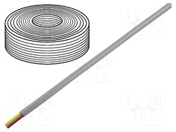 Wire: telecommunication cable; stranded; 4x28AWG; silver; 100m
