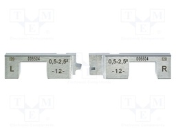Crimping jaws; 0.5÷2.5mm2; Application: ferrule; square
