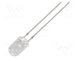 LED; bluish green; 5mm; 25000÷30000mcd; 15°; Front: convex