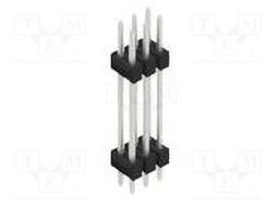 Connector: pin strips; pin header; male; PIN: 6; 2.54mm; THT; 2x3