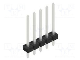 Connector: pin strips; pin header; male; PIN: 5; 2.54mm; THT; 1x5