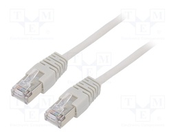 Patch cord; F/UTP; 5e; stranded; CCA; PVC; grey; Len: 1m; 26AWG