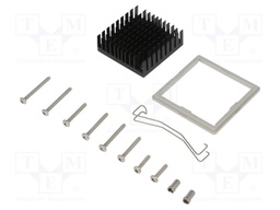 Heatsink: extruded; grilled; black; L: 42mm; W: 42mm; H: 14.5mm