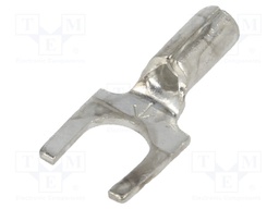 Fork terminal; M4,5; crimped; for cable; non-insulated; copper
