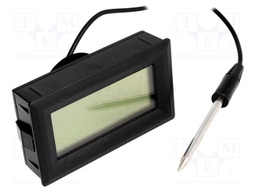 Panel; LCD 3,5 digit 19mm; -50÷300°C; Len: 1m; Probe l: 60mm