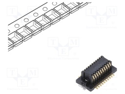 Connector: PCB to PCB; female; PIN: 20; 0.5mm; H: 2.7mm; gold-plated