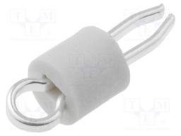 Test point terminal; white; Mounting: PCB; 3.18mm