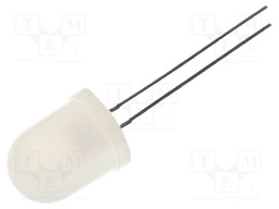 LED; 10mm; green; 1560÷2180mcd; 60°; Front: convex; Pitch: 2.54mm