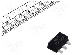 IC: voltage regulator; linear,fixed; -5V; 0.1A; SOT89; SMD; ±5%