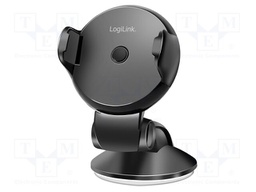 Car holder; black; for dashboard,for windscreen; 4.5÷7"; 49÷77mm