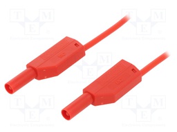 Test lead; PVC; 1m; red; 16A; 1kV; Cond.cross sec: 0.75mm2