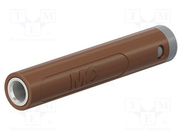 Connector: 4mm banana; socket; 19A; 30VAC; 60VDC; brown