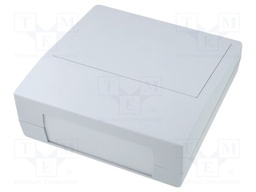Enclosure: desktop; X: 219mm; Y: 221mm; Z: 78mm; polystyrene; grey