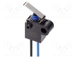Microswitch SNAP ACTION; with lever with end bended out; Pos: 2