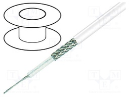 Wire: coaxial; RG58; 1x50Ω; PVC; white; 200m