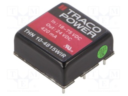 Converter: DC/DC; 10W; Uin: 18÷75V; 24VDC; Iout: 420mA; 1"x1"; 16.5g