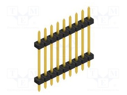 Connector: pin strips; pin header; male; PIN: 9; 2mm; THT; 1x9; 100V