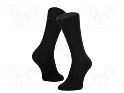Work socks; Size: 39-42; black; thin; 3pcs.