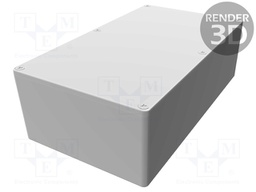 Enclosure: multipurpose; 1590; X: 111mm; Y: 192mm; Z: 61mm; aluminium