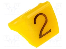Markers for cables and wires; Label symbol: 2; 1.7÷3.5mm; H: 7mm