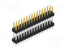 Connector: pin strips; pin header; male; PIN: 30; 2.54mm; THT; 2x15