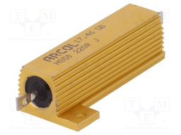 Resistor: wire-wound; with heatsink; screw; 220Ω; 50W; ±5%