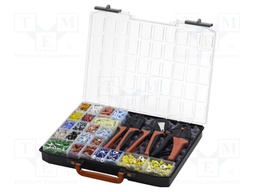 Kit: for crimping push-on connectors, terminal crimping; case