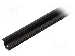 Profiles for LED modules; recessed; black; L: 2m; aluminium
